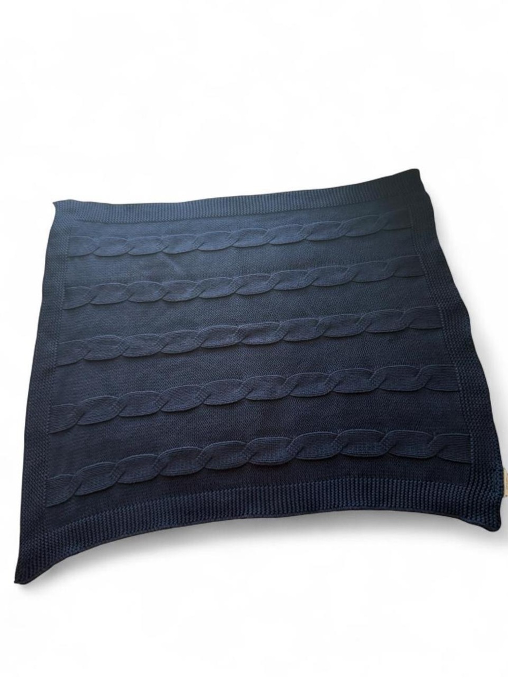Pottery Barn Kids Navy Cable-Knit Crewneck Sweater